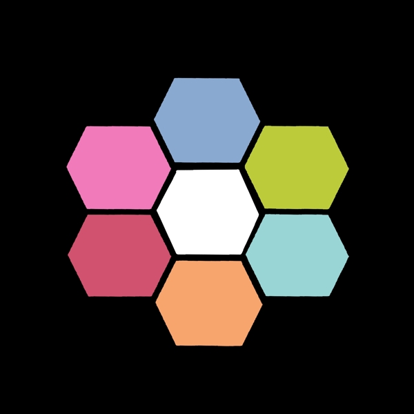 色彩缤纷的方块形分类表
