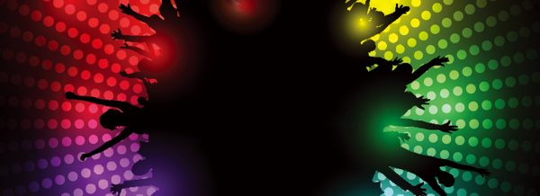 音樂剪影人炫酷背景banner