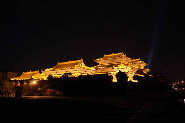 古建筑夜景圖片