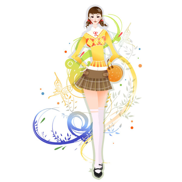 時(shí)尚卡通女性03
