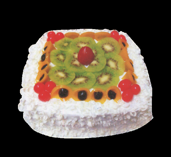 方形水果蛋糕素材