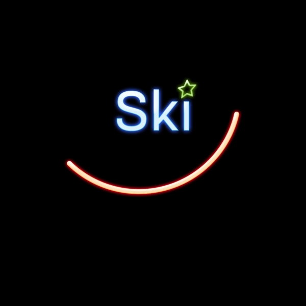 简单的滑雪字体