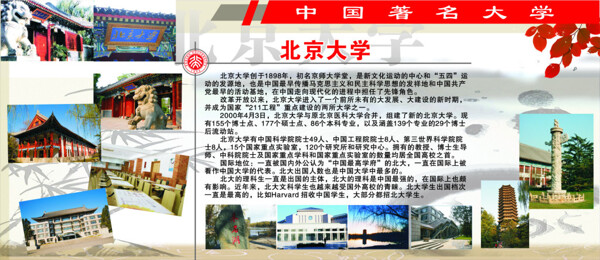 北京大學(xué)展板