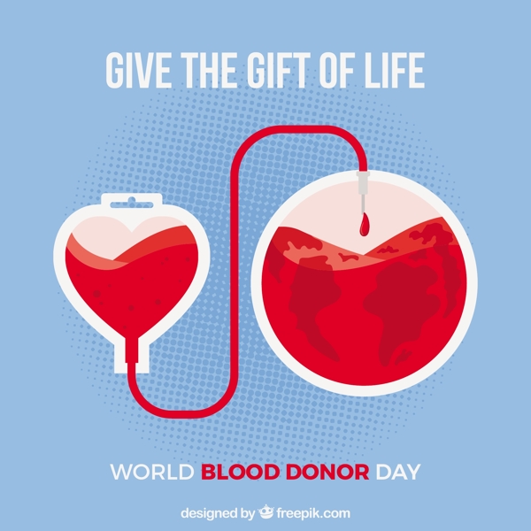 世界献血者日输血装置图形