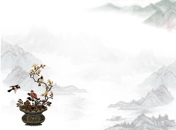 山水PSD圖片
