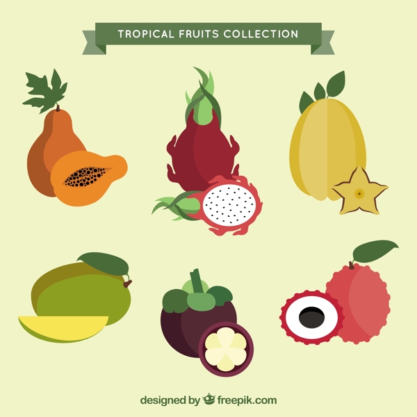 各种水果平面设计插画