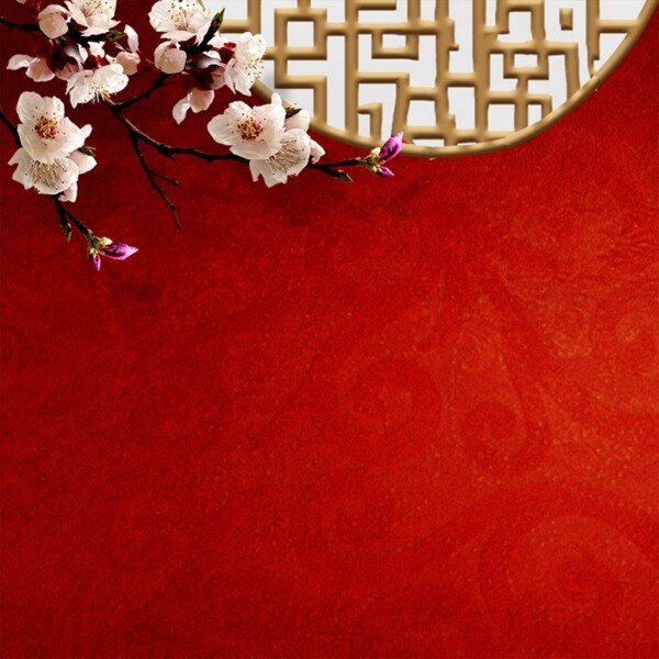 中國風(fēng)經(jīng)典梅花海報(bào)