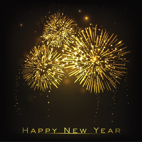 快樂的新年賀卡矢量模板