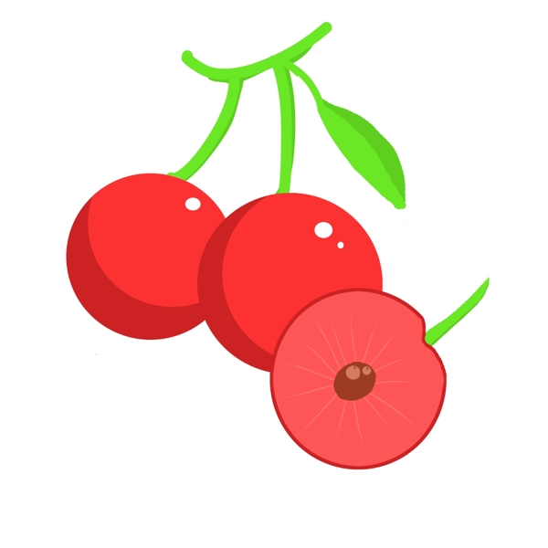 红色漂亮樱桃水果