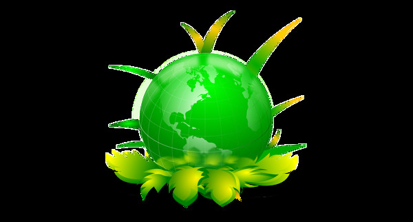 清新绿色地球元素