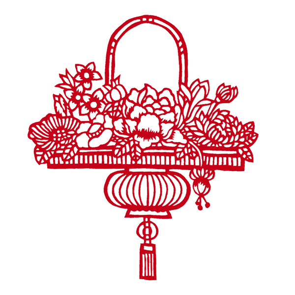 花鳥窗花剪紙民間美術(shù)0109