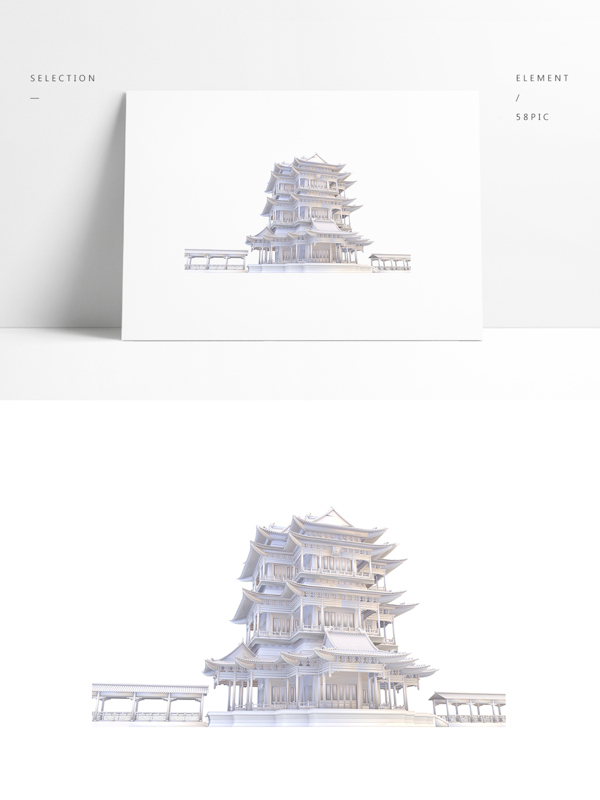 中国古建筑塔楼模型