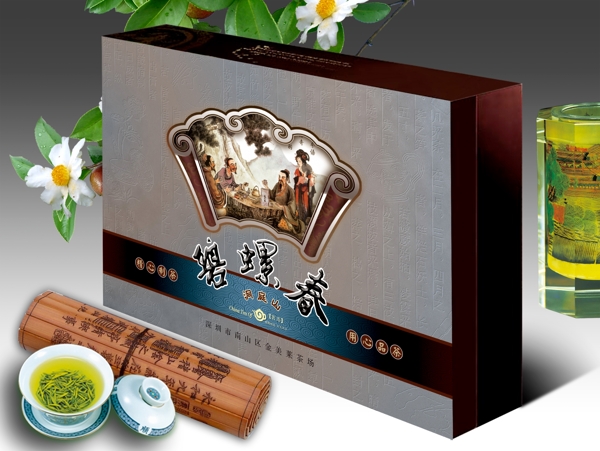 包装包装盒子中国风牡丹花古典原形psd分层素材源文件