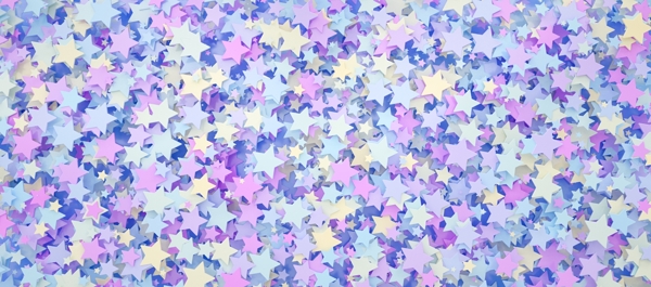 C4D唯美梦幻紫色五角星马赛克背景