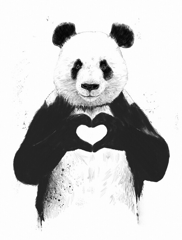 用手心的熊猫图片