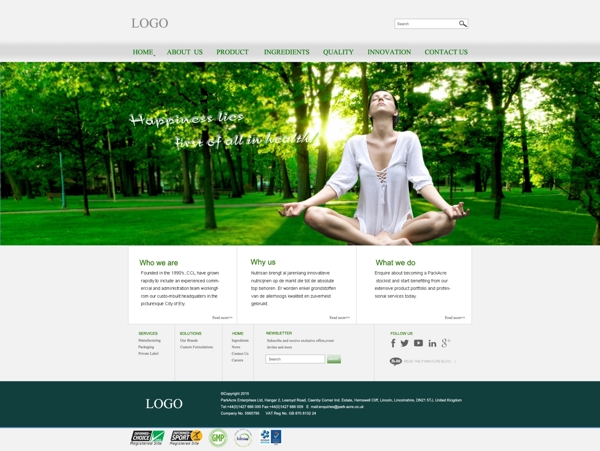 绿色风格的网页设计