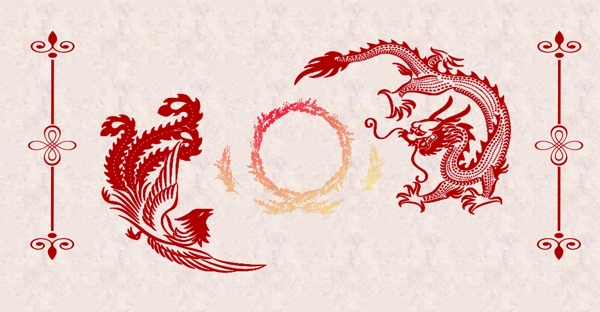 中國風(fēng)龍鳳呈祥背景
