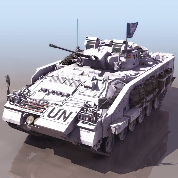 銀色坦克3D模型