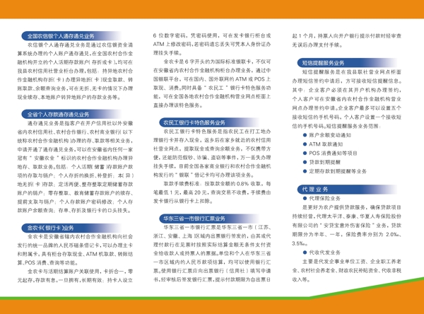 農(nóng)金三折頁圖片