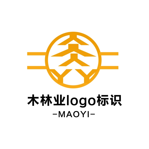 简约林木业logo标志