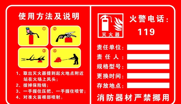 滅火器標(biāo)識(shí)牌