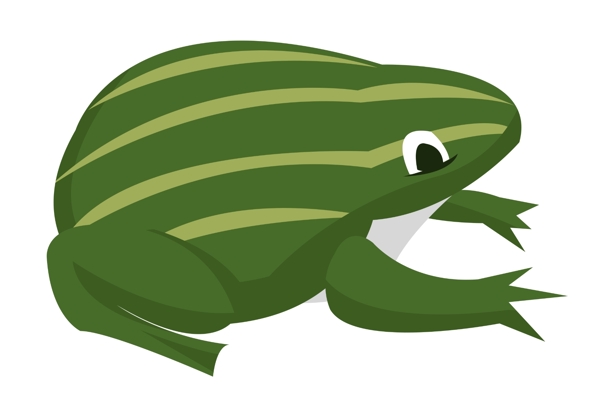 绿色条纹青蛙卡通
