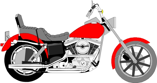 摩托车矢量素材EPS格式0058