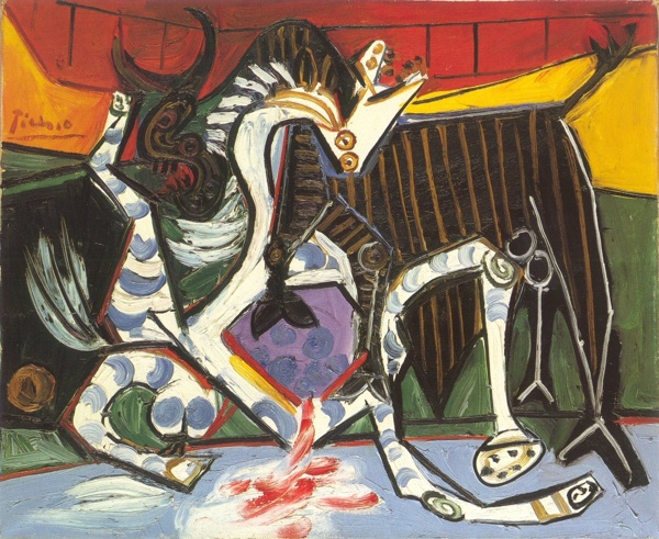 1934CoursesdetaureauxCorrida西班牙畫家巴勃羅畢加索抽象油畫人物人體油畫裝飾畫