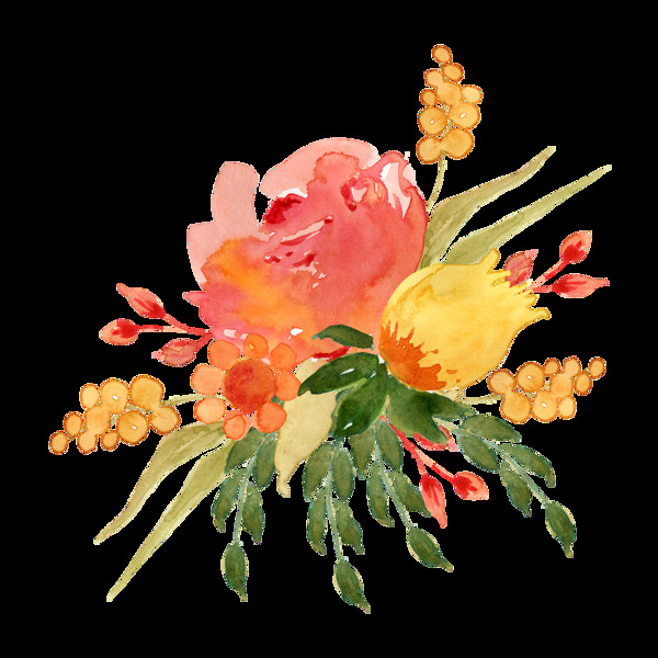鮮花插花卡通透明素材
