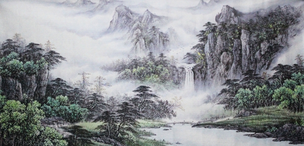 高清國畫高山流水