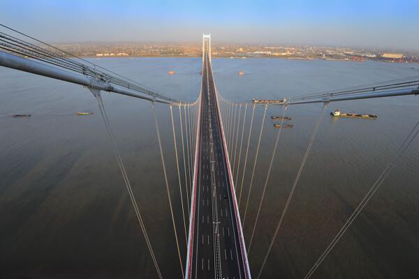 泰州长江大桥俯瞰图片