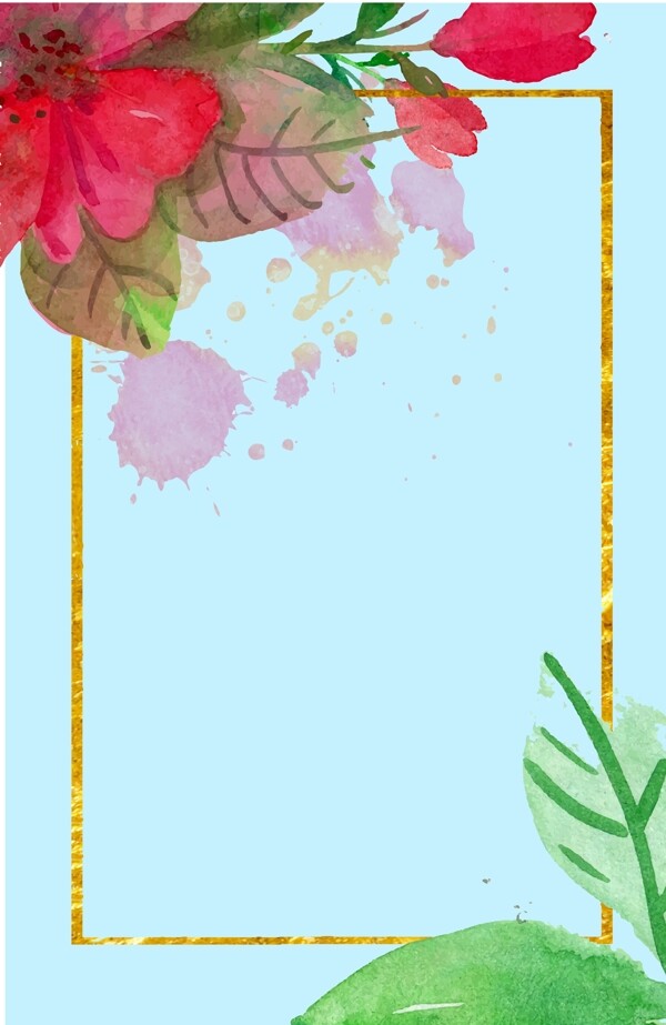 创意小清新花朵花卉海报背景