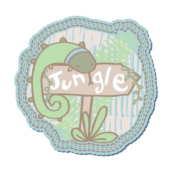 印花矢量圖T恤圖案圖文結(jié)合貼布動物免費(fèi)素材