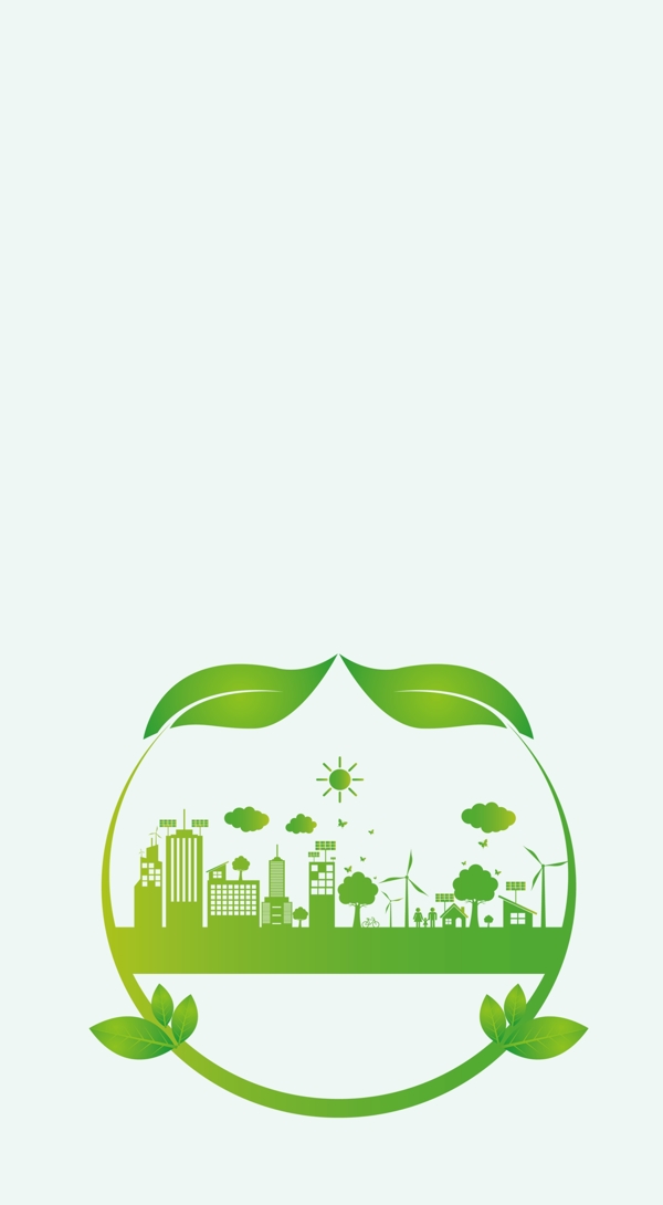 环卫工人节绿色清新环保卫生背景
