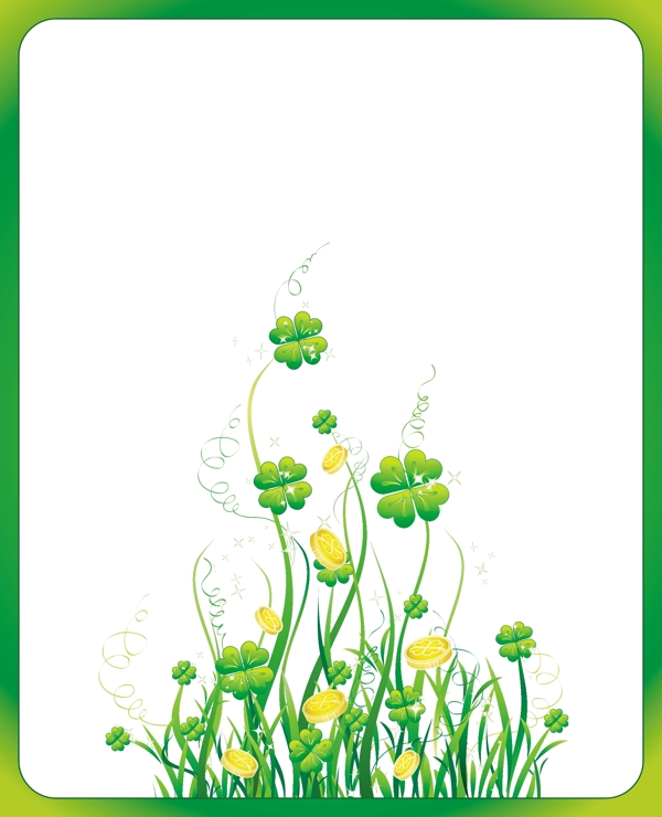 四葉草綠色矢量素材