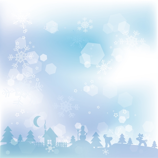 藍(lán)色風(fēng)格雪背景設(shè)計矢量素材02
