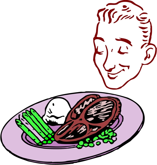 肉類食物卡通漫畫