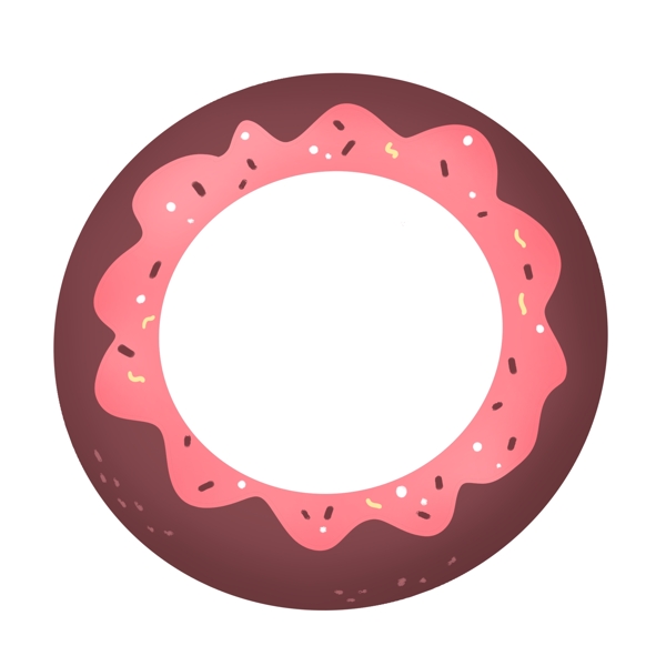 粉红色可爱六一儿童节巧克力甜甜圈