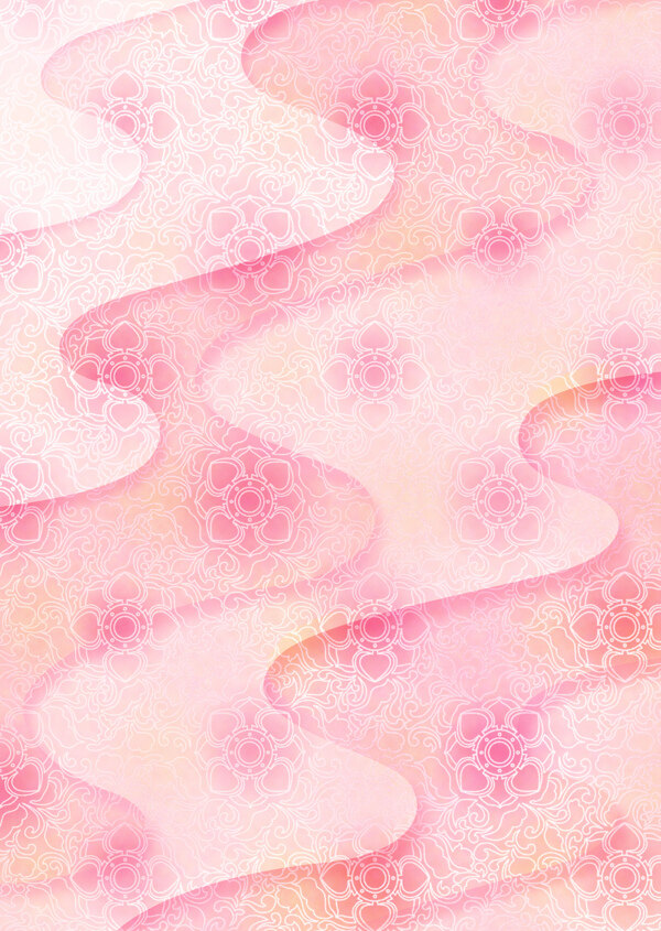 创意粉色花纹背景图