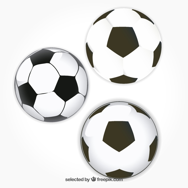 黑白足球设计矢量素材图片