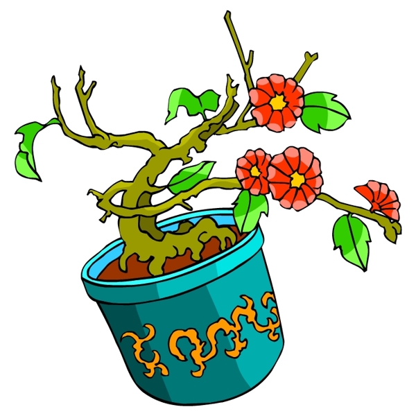 花卉古典插畫
