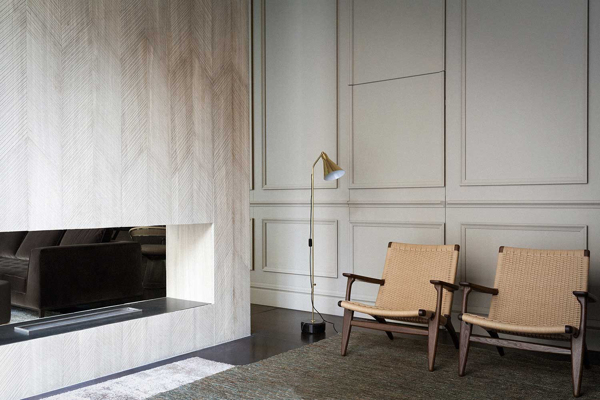 现代时尚客厅肉色椅子室内装修效果图