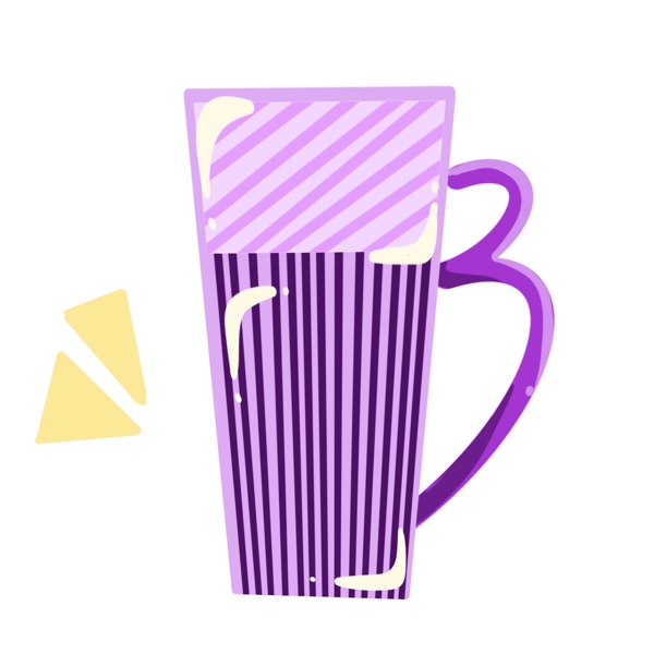 紫色立体杯具
