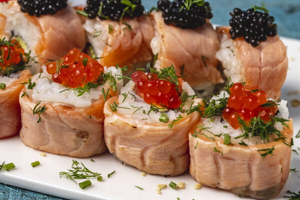 寿司美食食材背景素材图片