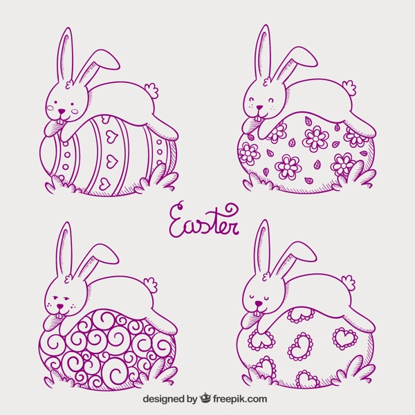 復(fù)活節(jié)兔子在復(fù)活節(jié)彩蛋