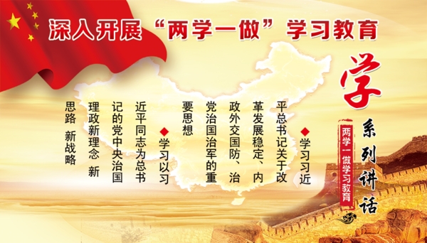 兩學一做學習教育展板