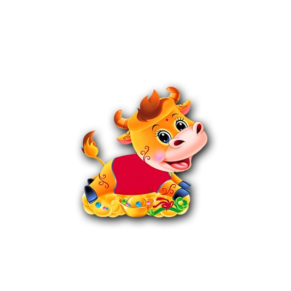 卡通牛PSD素材19