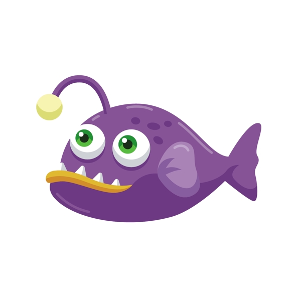 紫色电鳗鱼矢量素材