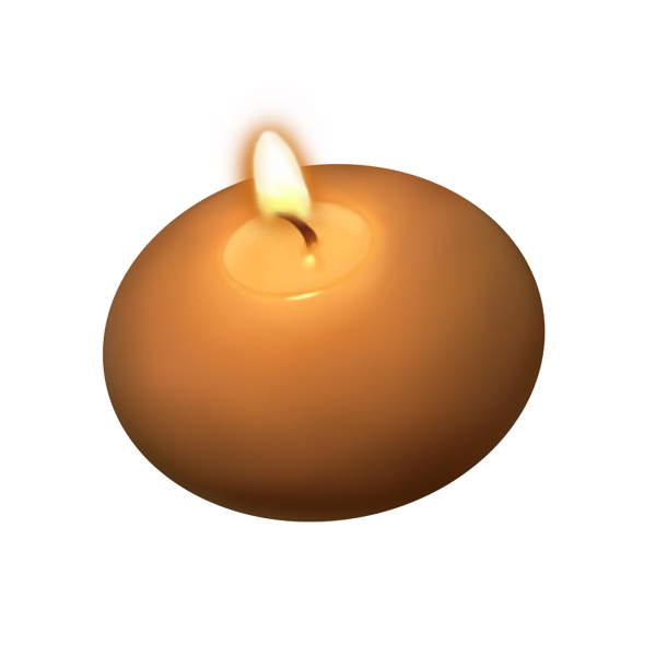 木色3D蜡烛PNG
