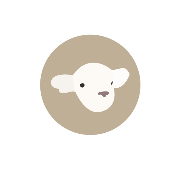 可爱羊头装饰图标